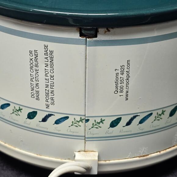 Vintage Rival Crock-ette 1 Qt. Stoneware Slow Cooker Crock Pot & Lid SCR100 - Picture 7 of 13